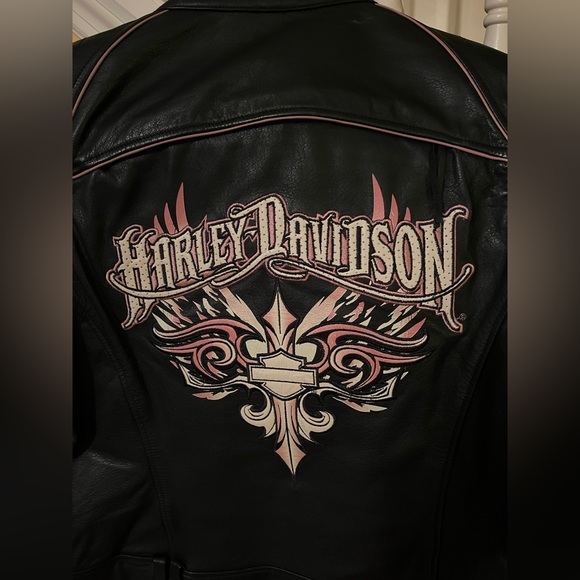 Harley Davidson Leather Ladies Medium Jacket - Picture 4 of 10